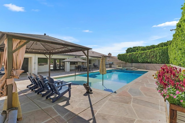 view of pool with a patio area