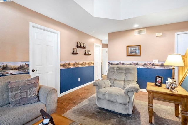 living room featuring hardwood / wood-style floors