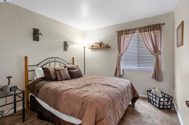 bedroom with carpet floors