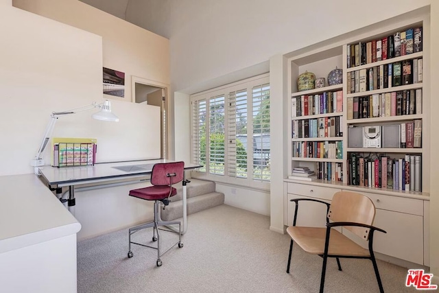 view of carpeted office