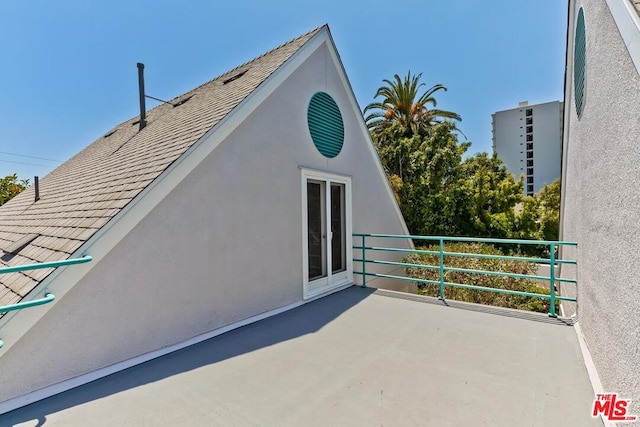 exterior space with a balcony