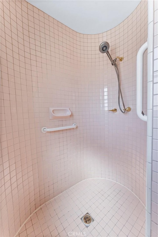 full bath featuring tiled shower