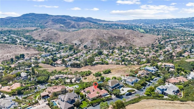 aerial view featuring a mountain view