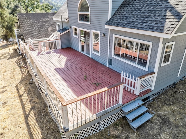 view of wooden deck