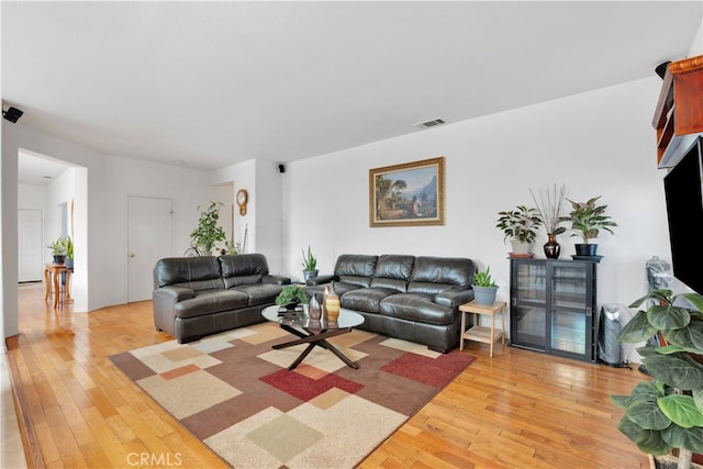 living room featuring hardwood / wood-style flooring