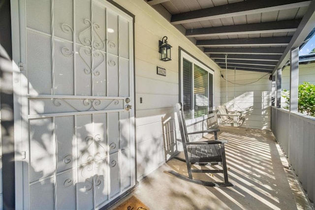 view of patio / terrace with covered porch