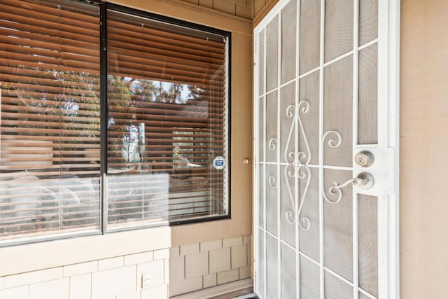 view of doorway to property