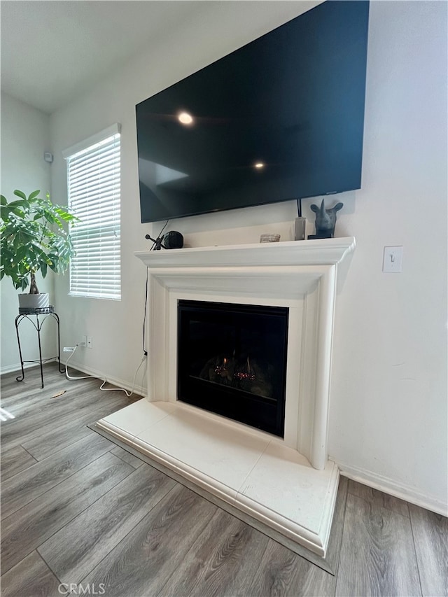 interior details with wood-type flooring