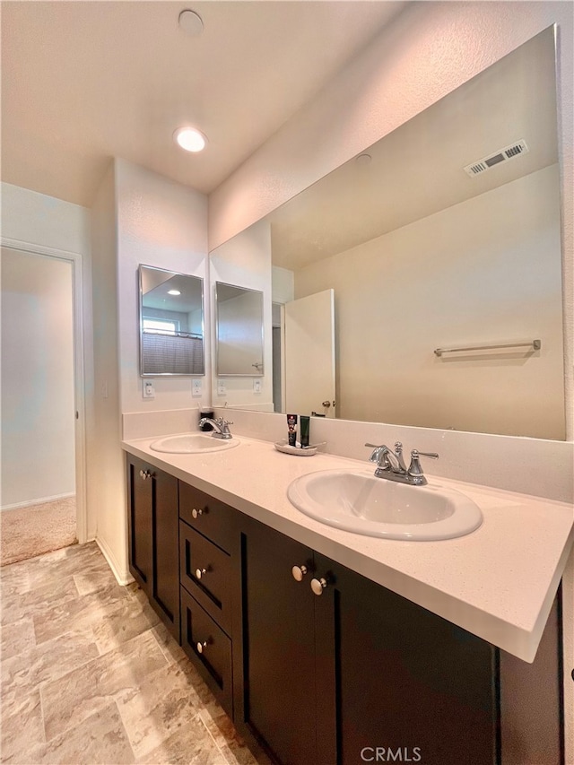 bathroom with vanity