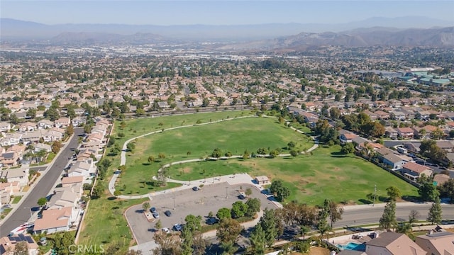 bird's eye view featuring a mountain view