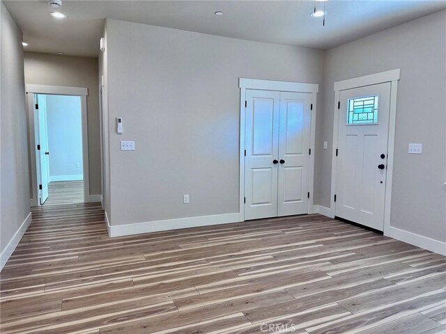 entryway featuring light hardwood / wood-style flooring