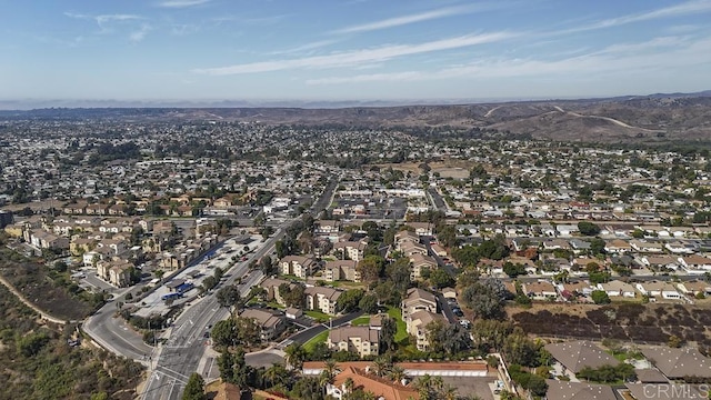 bird's eye view with a mountain view