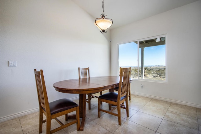 dining room featuring light tile patterned flooring