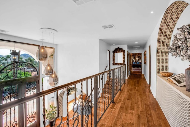 hall featuring hardwood / wood-style flooring