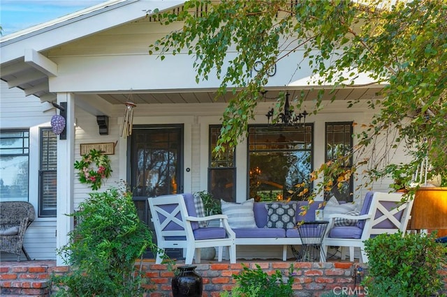 property entrance with a porch