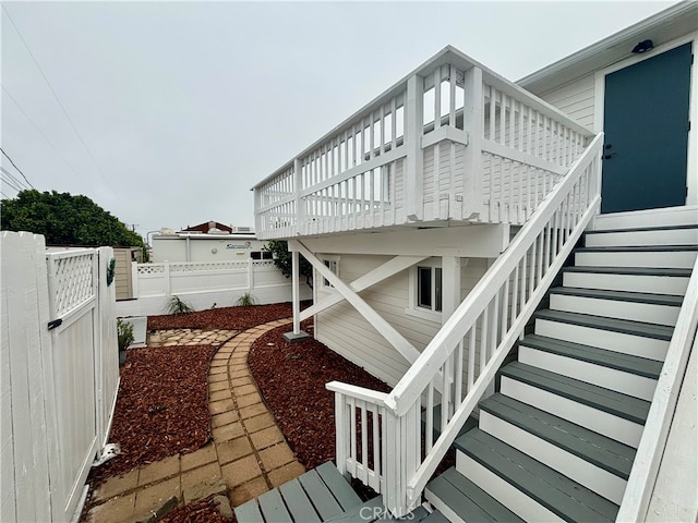 exterior space with a deck