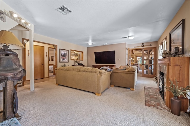 view of carpeted living room