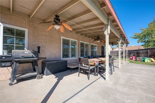 view of patio / terrace with area for grilling