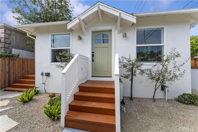 view of doorway to property