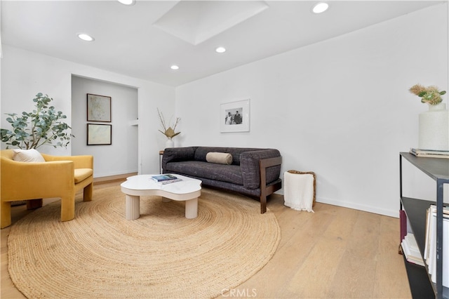 living room featuring hardwood / wood-style flooring