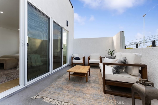 view of patio with outdoor lounge area