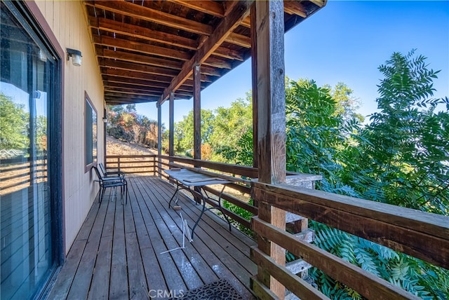 view of wooden deck