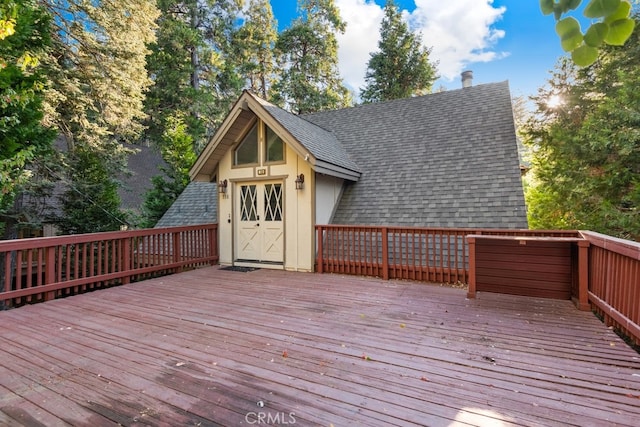 view of wooden deck