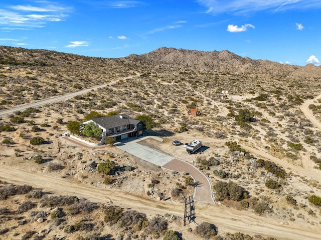 aerial view with a mountain view