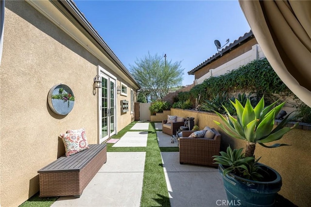 view of patio / terrace with an outdoor hangout area