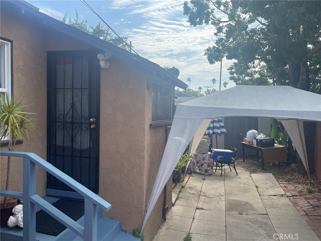 view of patio / terrace with a gazebo