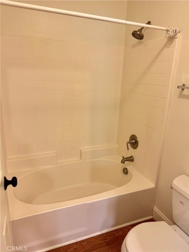 full bath with bathtub / shower combination and toilet