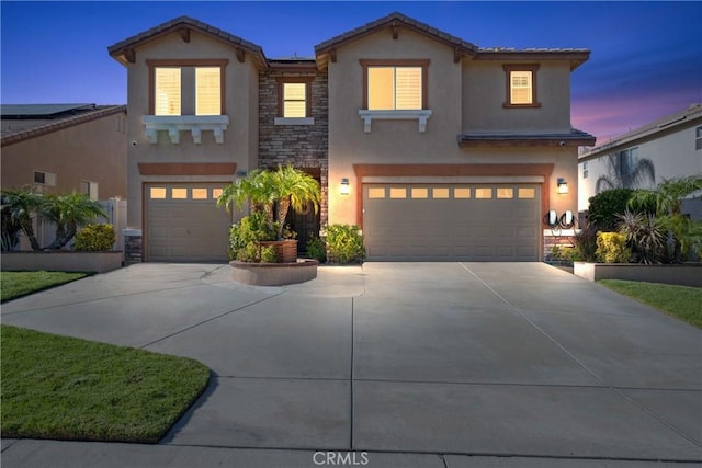 view of front of house featuring a garage