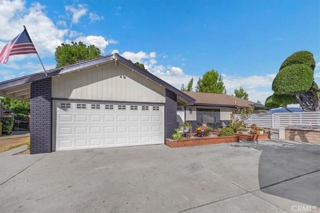 ranch-style home with a garage