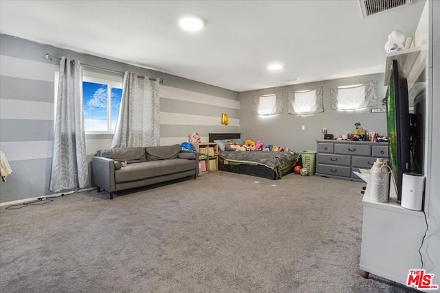 view of carpeted bedroom