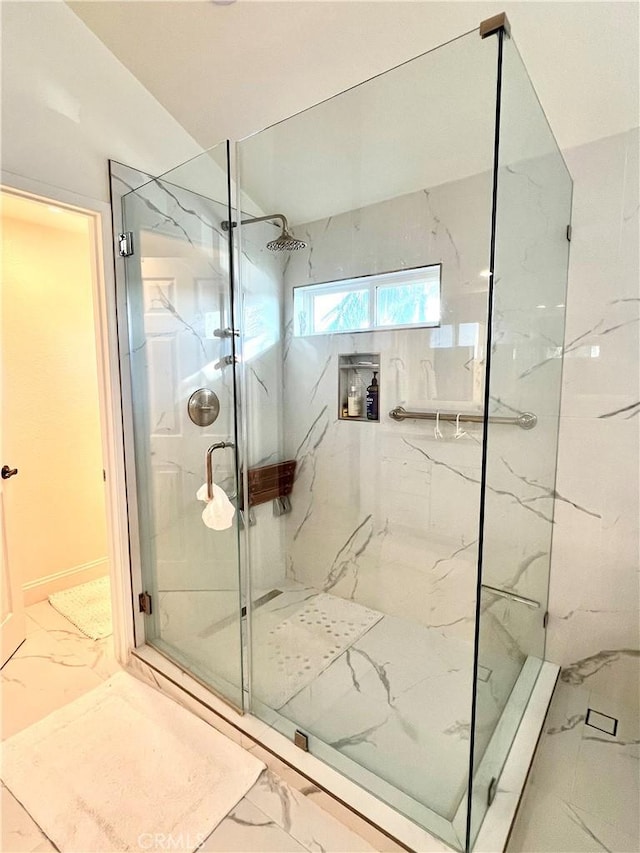 bathroom with an enclosed shower