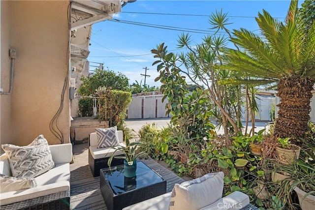 3959 Denker Ave, Los Angeles, CA 90062 - view of patio with an outdoor living space