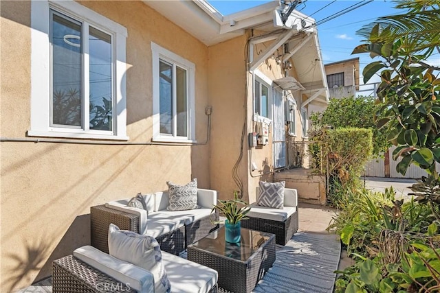 3959 Denker Ave, Los Angeles, CA 90062 - view of patio / terrace featuring outdoor lounge area