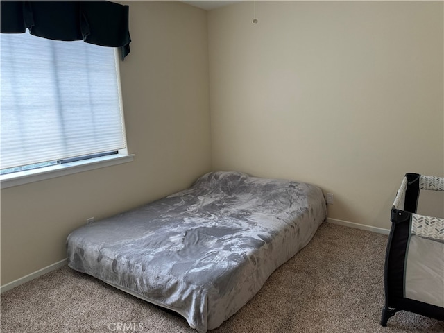 view of carpeted bedroom