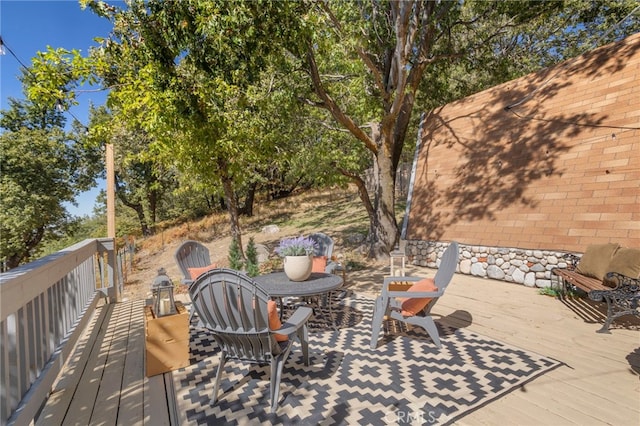 view of wooden deck