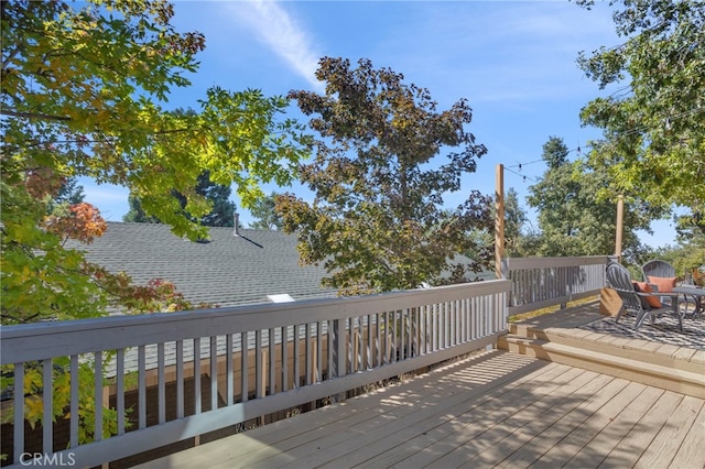 view of wooden deck