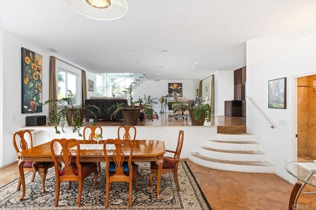 view of dining area