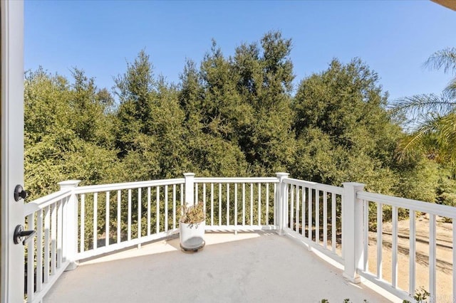 view of patio with a balcony