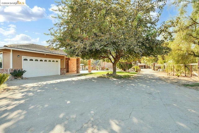 view of front of home featuring a garage