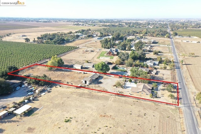 drone / aerial view featuring a rural view