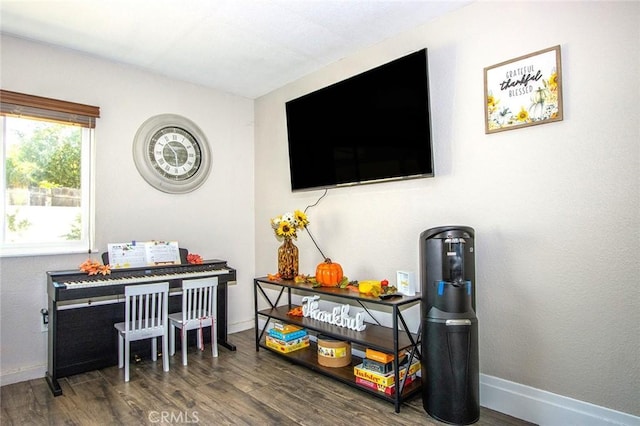 interior space featuring dark wood-type flooring