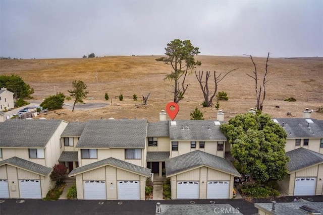 bird's eye view with a rural view