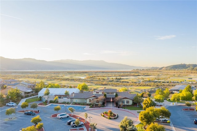 bird's eye view with a residential view and a mountain view