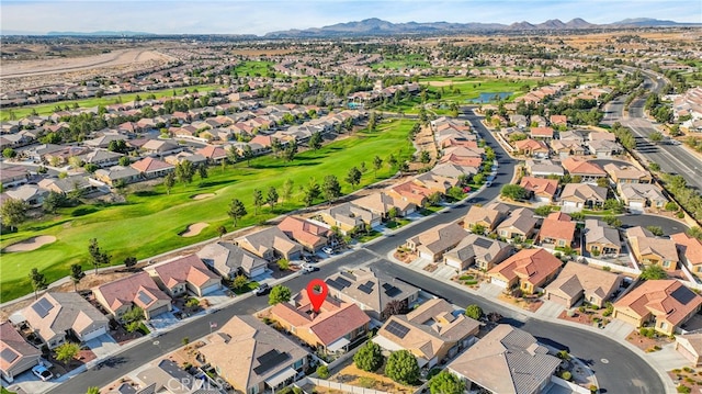 aerial view featuring a mountain view