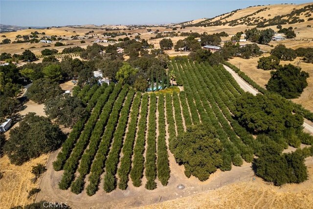 bird's eye view featuring a rural view