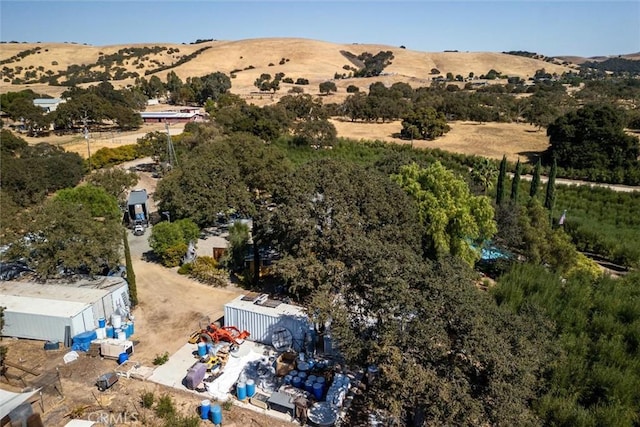 bird's eye view featuring a mountain view